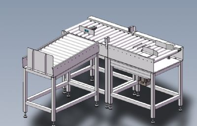 称重剔除生产线solidworks模型