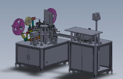 HDMI测试包装机solidworks模型