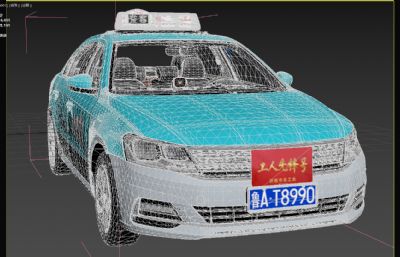 工人先锋号,济南大众朗逸出租车3dmax模型