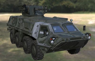 乌克兰BTR4E步兵战车3dmax模型