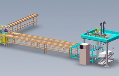 薄膜自动检测生产线solidworks模型