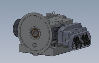 汽车引擎solidworks模型