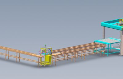 薄膜自动检测生产线solidworks模型