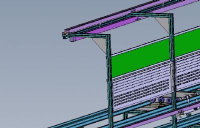 车位锁倍速链组装流水线solidworks模型