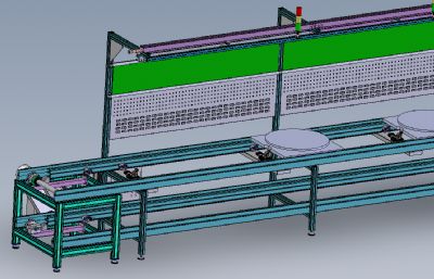 车位锁倍速链组装流水线solidworks模型