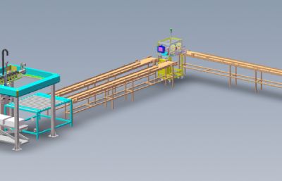 薄膜自动检测生产线solidworks模型