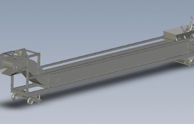 大型密封防漏的鳞板输送机solidworks模型