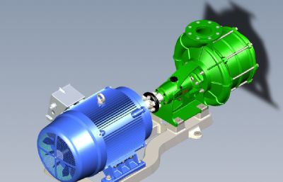电机多级离心泵step模型