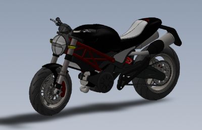 杜卡迪怪兽796机车solidworks模型