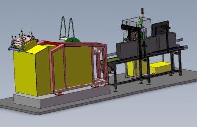 电脑主机外壳自动加工生产线solidworks模型