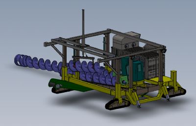 大型煤炭钻机开采设备solidworks模型