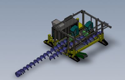 大型煤炭钻机开采设备solidworks模型