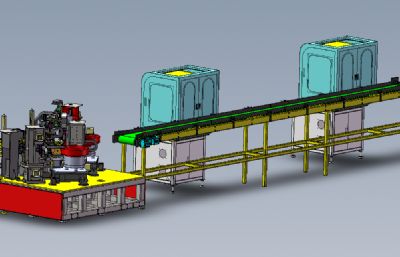 电子丝印生产线solidworks模型