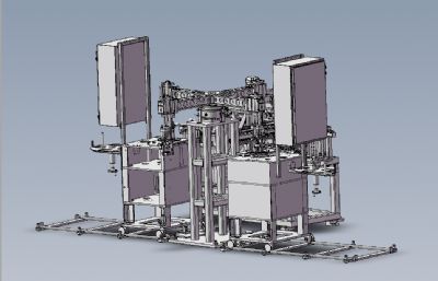 多工位双转台生产组装线solidworks模型