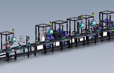 发电机总成装配线solidworks模型