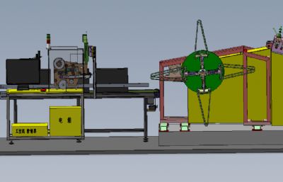 电脑主机外壳自动加工生产线solidworks模型