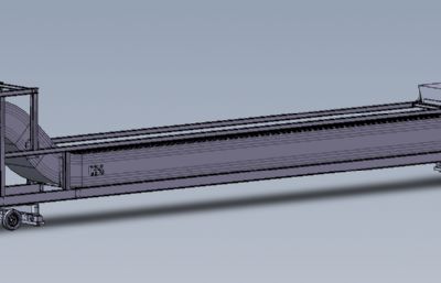 大型密封防漏的鳞板输送机solidworks模型