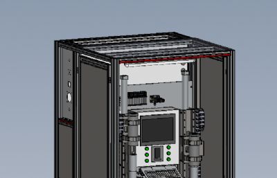 solidworks电池氦检设备模型