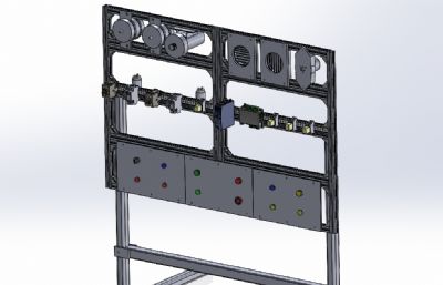 电子设备挂载面板,控制面板solidworks模型