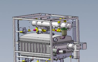 粪便(污水)生化处理设备solidworks模型