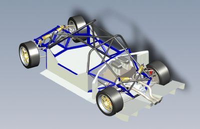 赛车钢管车架igs模型