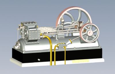 加勒特复合固定式发动机solidworks模型