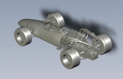 开轮式赛车solidworks模型