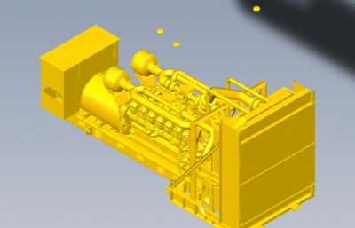 大型柴油发电机solidworks模型