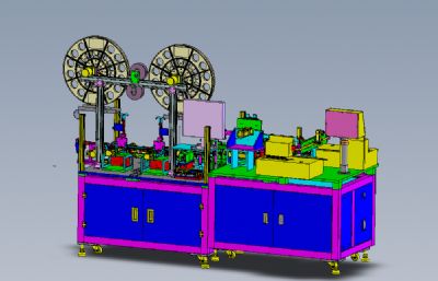 连接器插片检测捆包一体机solidworks模型