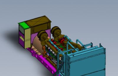 大型柴油发电机solidworks模型