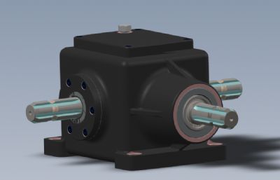 螺旋锥齿轮箱solidworks模型