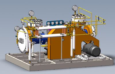 GDS115隔膜压缩机solidworks模型