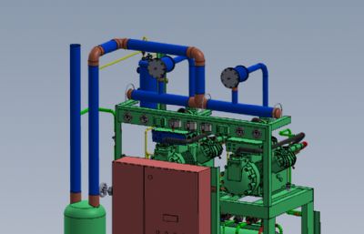 冷冻室的冷凝系统solidworks模型