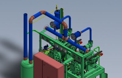 冷冻室的冷凝系统solidworks模型