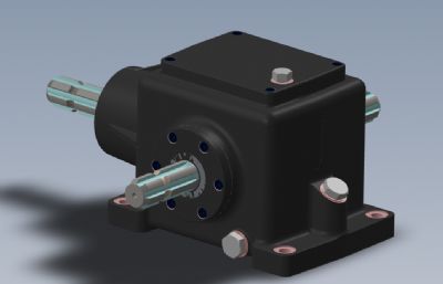 螺旋锥齿轮箱solidworks模型