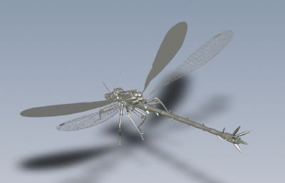 机械蜻蜓,蜻蜓机器人solidworks模型