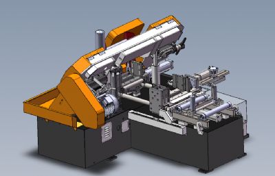 全自动数控锯床solidworks模型