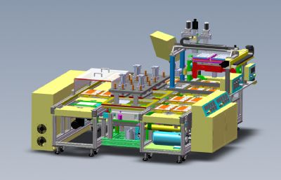 平板电脑外壳点胶热容生产线solidworks模型