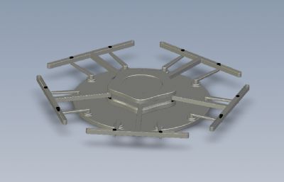 内五角星旋转机solidworks模型