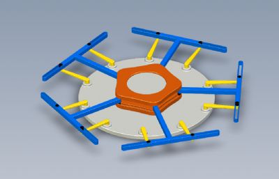 内五角星旋转机solidworks模型