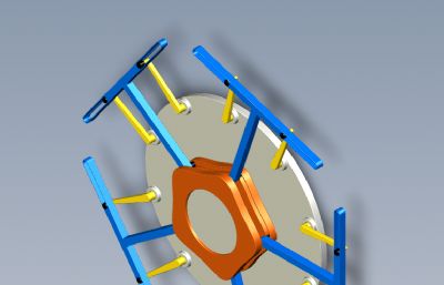 内五角星旋转机solidworks模型