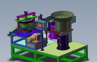 全自动凸轮机构式瓶盖组装机solidworks模型