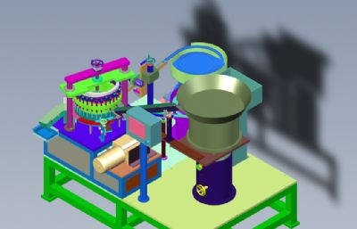 全自动凸轮机构式瓶盖组装机solidworks模型