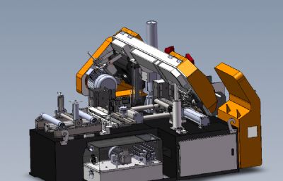 全自动数控锯床solidworks模型