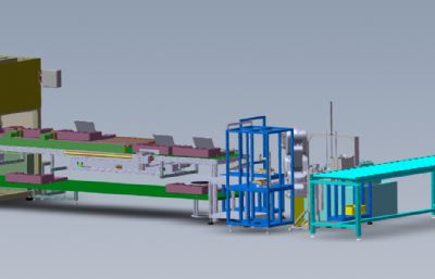 全自动化电脑组装生产线solidworks模型