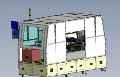 全自动插件机solidworks模型