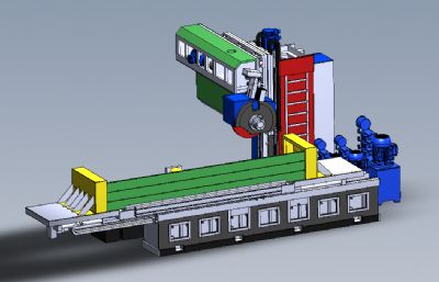 平面自动磨床solidworks模型