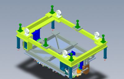 汽车窗户质检检具igs模型