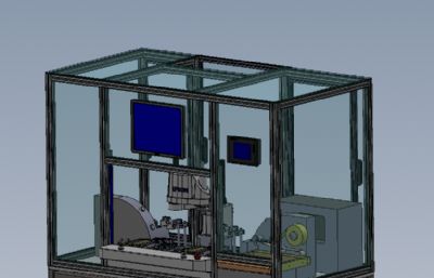 手机盒贴标机solidworks模型