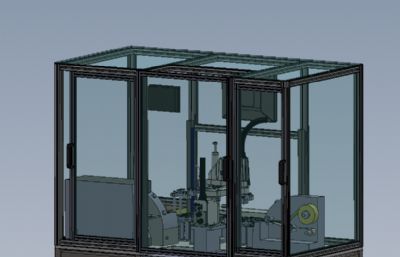 手机盒贴标机solidworks模型